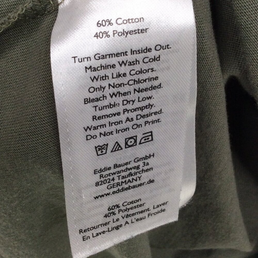 Eddie Bauer Graphic Print T-Shirt Womens Size 2XL Green Short Sleeve Outdoor - Picture 7 of 7